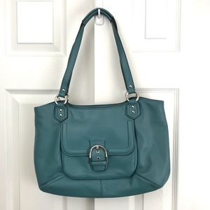 Coach Satchel Campbell Carry-all Blue Leather